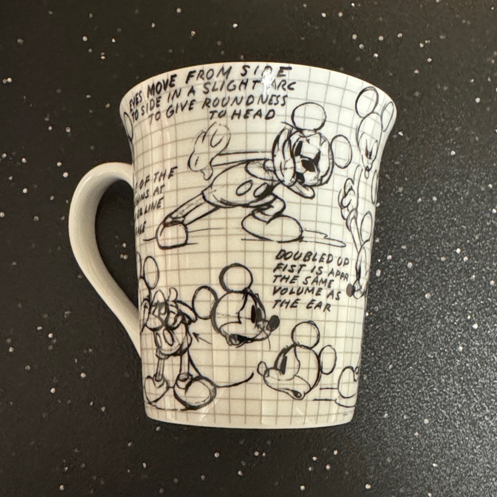 Disney Mickey Mouse Sketch Mug - Black and White